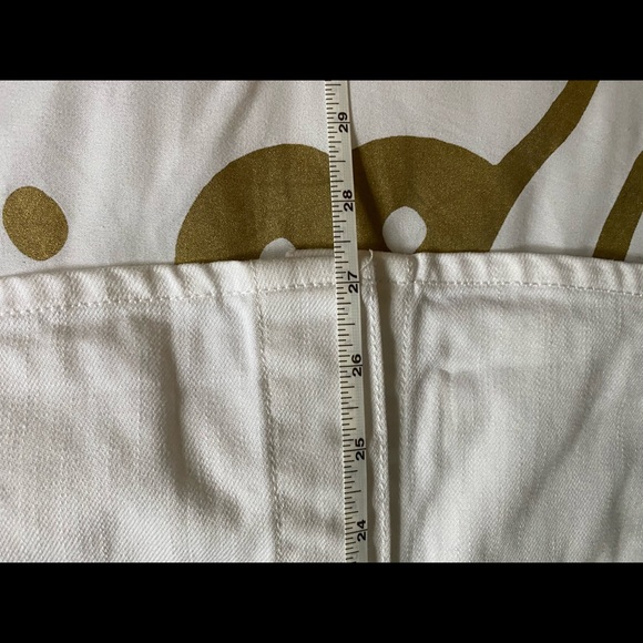 White Knee-Length Jean Skirt - Picture 6 of 6